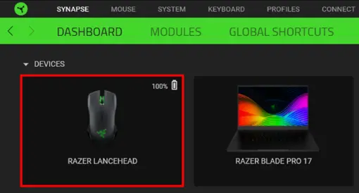 Как настроить DPI на мыши Razer через Razer Synapse.